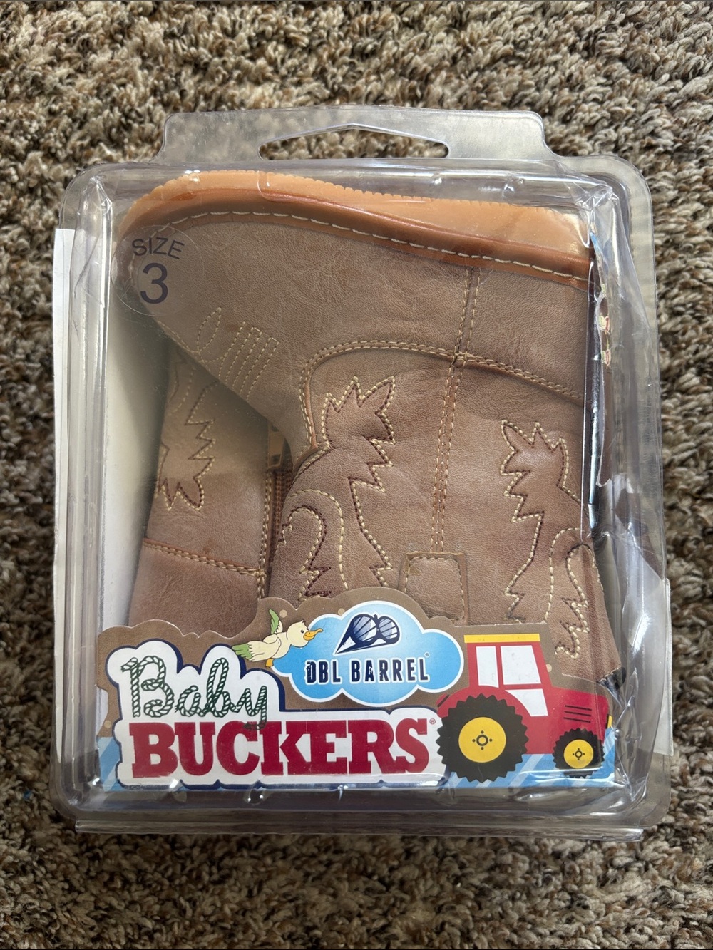 Baby Buckers Baby & Walker Booties in Brown - Size 3